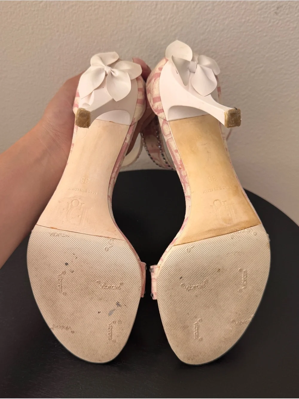 Authentic DIOR MONOGRAM GIRLY HEELS 38